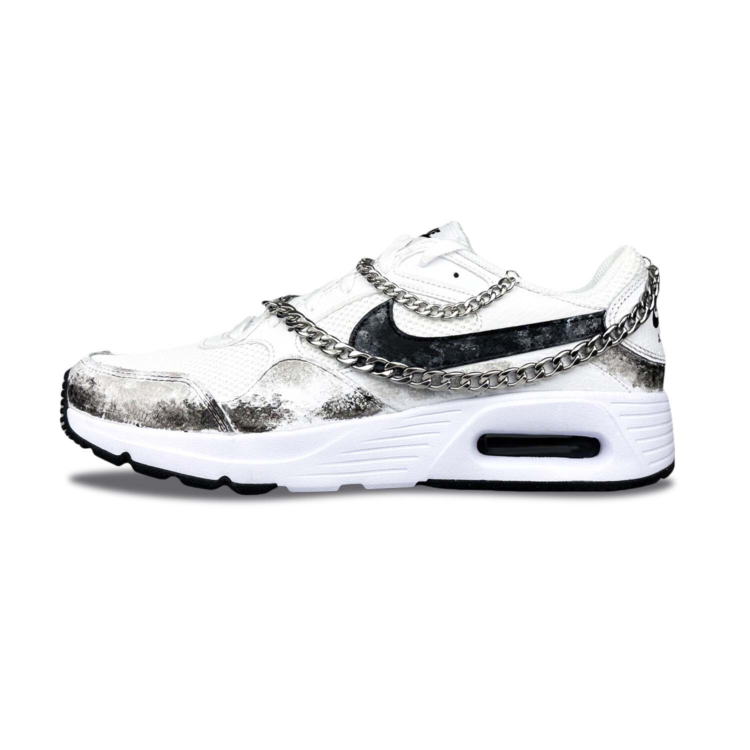 

Кроссовки Nike Air Max SC Skateboarding Shoes Men Low-top Black, белый
