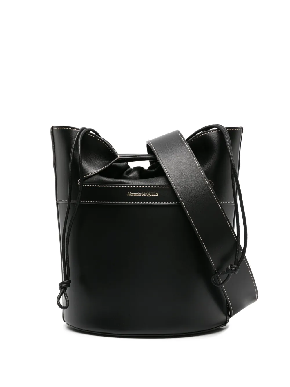 

Сумка-ведро с логотипом Alexander McQueen, черный