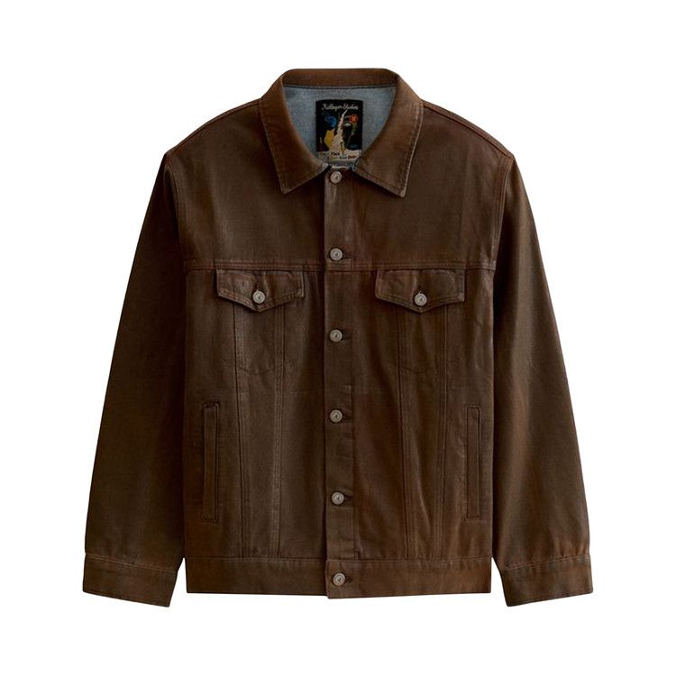 

Куртка KidSuper Mud Washed Denim Jacket, Brown