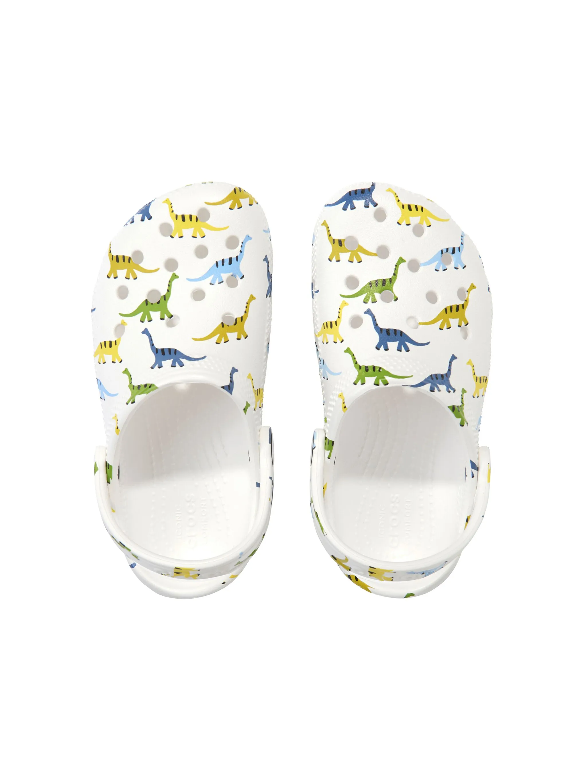Клоги Classic с принтом Crocs Kids, белый — фото 3