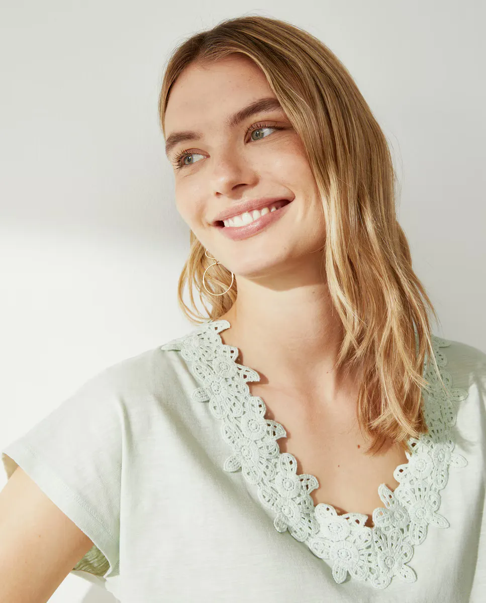 

Женская футболка с коротким рукавом Southern Cotton, цвет Jabón
