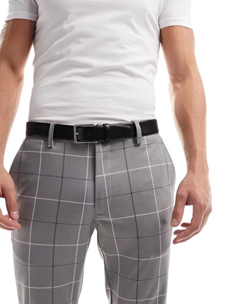 

Черный кожаный ремень BOSS Erman BOSS Orange