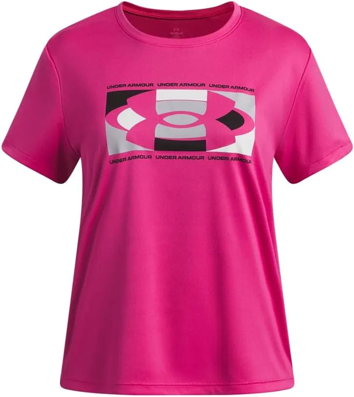 Футболка детская Under Armour, цвет Virtual Pink/White