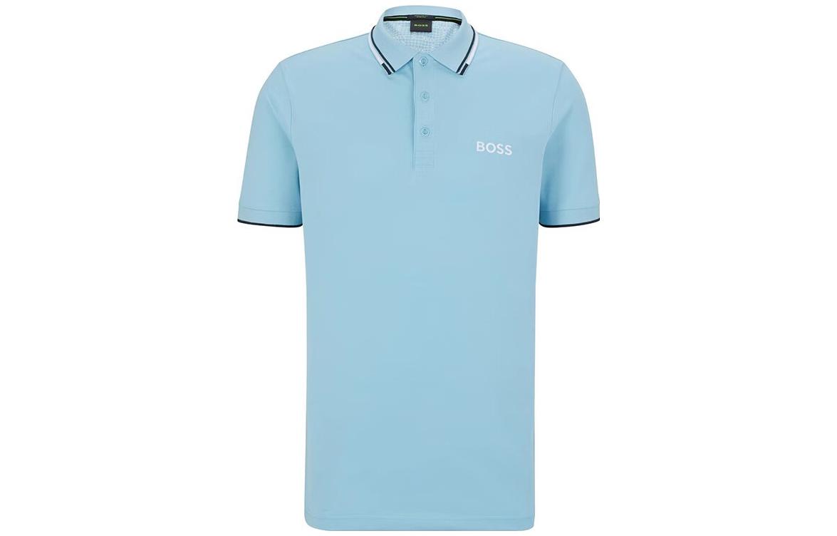 

Футболка поло мужская синяя весна-лето 2023 HUGO BOSS