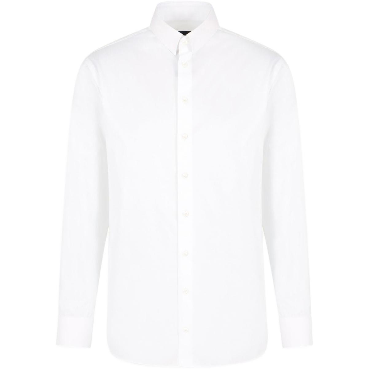 

Рубашка Emporio Armani из хлопкового твила GIORGIO ARMANI, белый