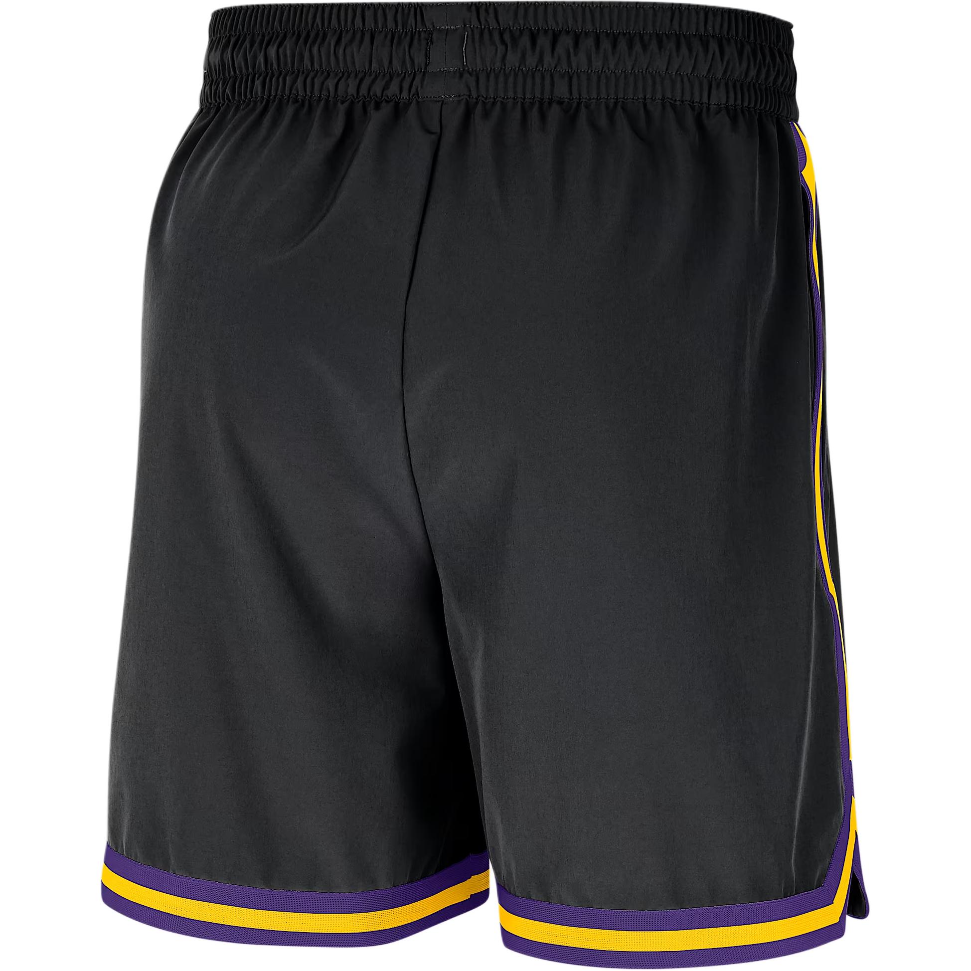 Мужские шорты Los Angeles Lakers DNA Dri FIT NBA 6' UV Woven Shorts Nike, черный/all-over фиолетовый/amarillo желтый/amarillo желтый — фото 2