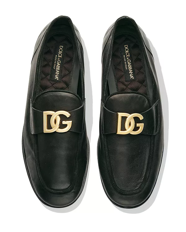 Мужские лоферы-тапочки из телячьей кожи Dolce & Gabbana, черный — фото 2