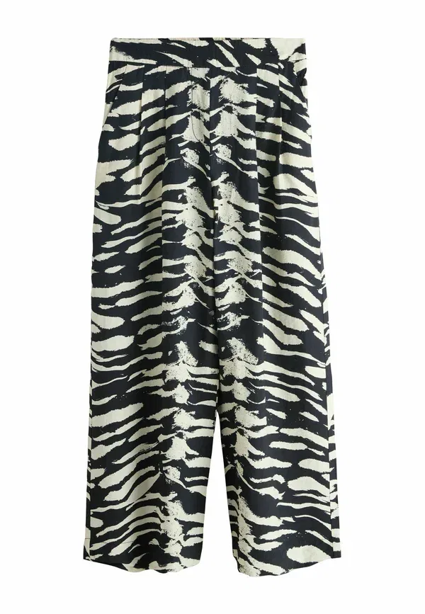 Брюки Petite fit wide leg Next, черно-белые