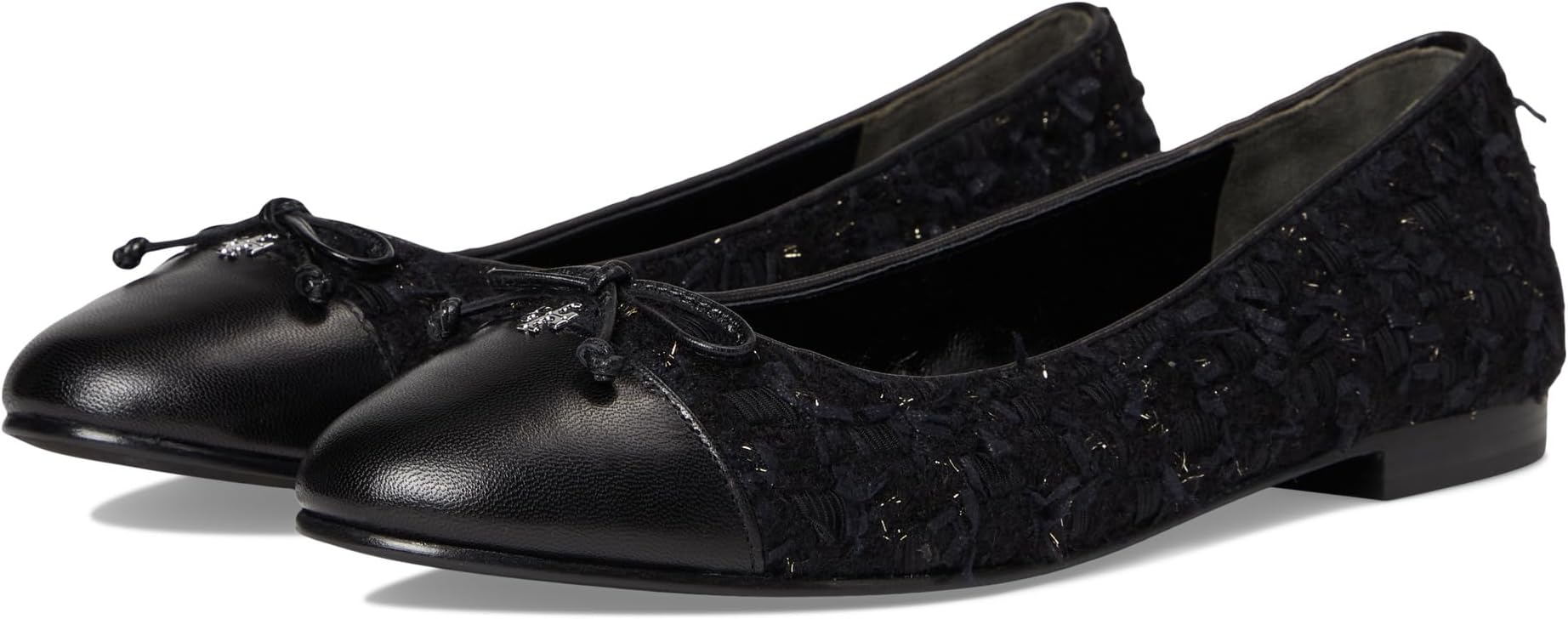 Балетки Tory Burch Women's Cap-Toe Ballet, Midnight Navy/Perfect Black