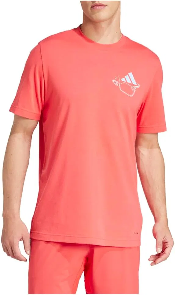 Футболка с принтом Adidas Mens Pickleball Served, красный — фото 2