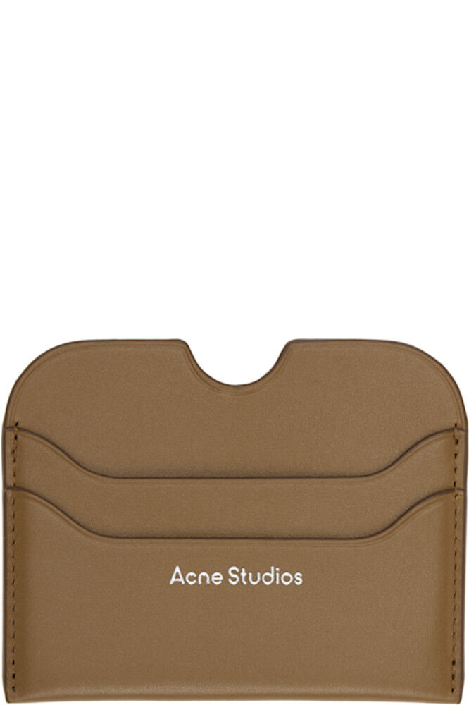 

Визитница из коричневой кожи Acne Studios