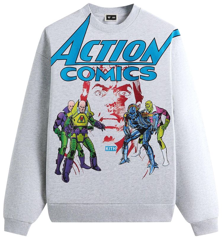 

Свитшот Kith x Superman Action Comics Nelson Crewneck, серый