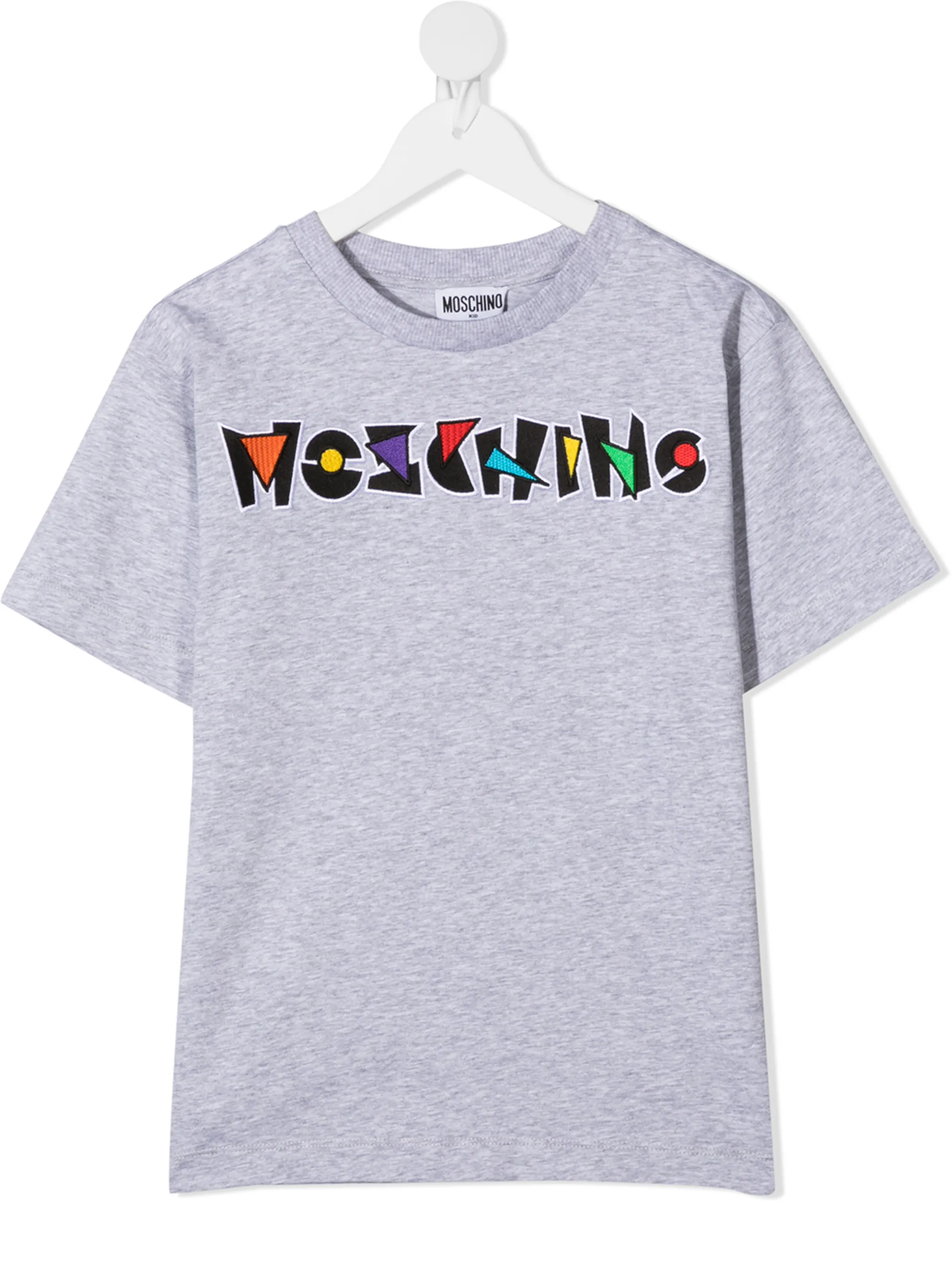 

Футболка с логотипом Moschino Kids, серый