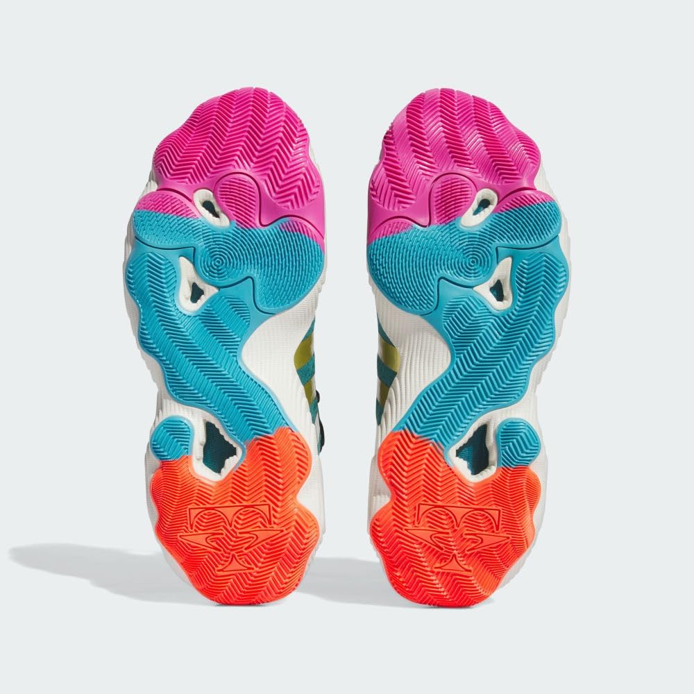 Кроссовки Adidas для взрослых, унисекс, модель Trae Young 3 Low, зеленый/золотой — фото 4