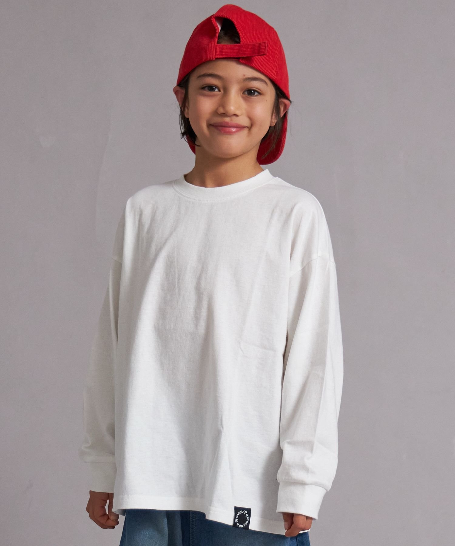 100% Хлопок Простая однотонная футболка с длинным рукавом PAIRMANON STREET, Off White 05