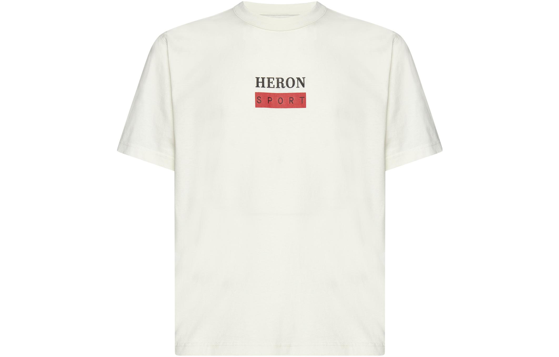 

Хлопковая футболка с принтом логотипа HERON PRESTON, белый