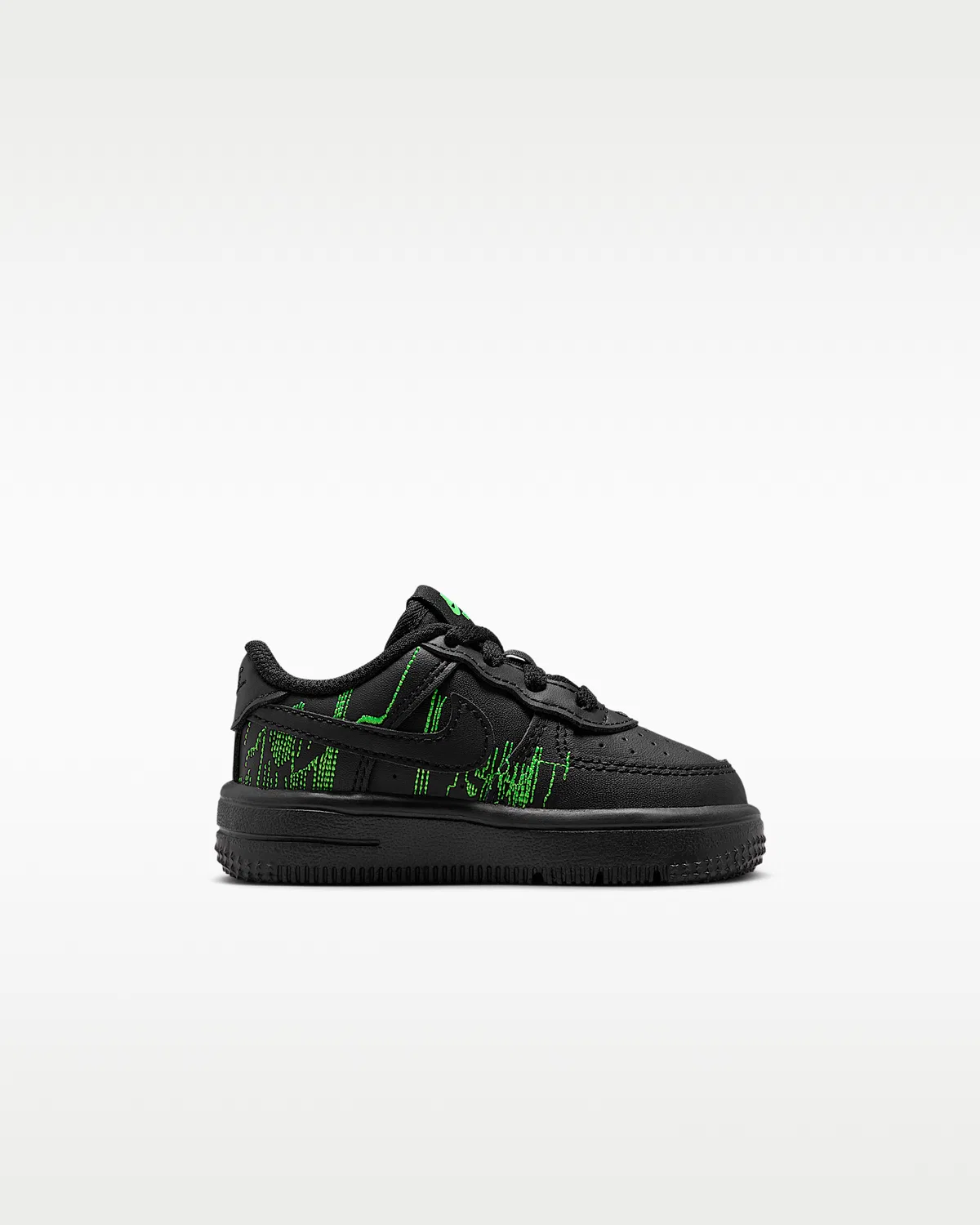 Детские кроссовки Nike Force 1 Low LV8, Black/Green Strike/Vivid Purple/Black — фото 3