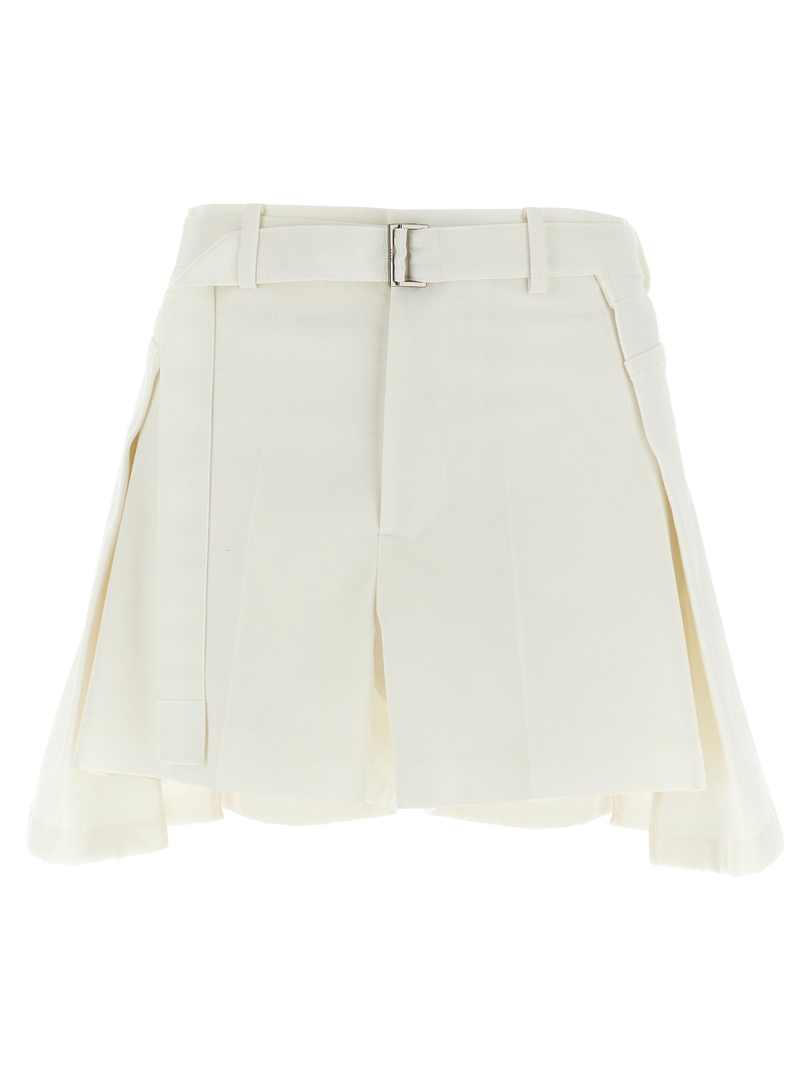 

Шорты с вставками из шерсти SACAI, белый