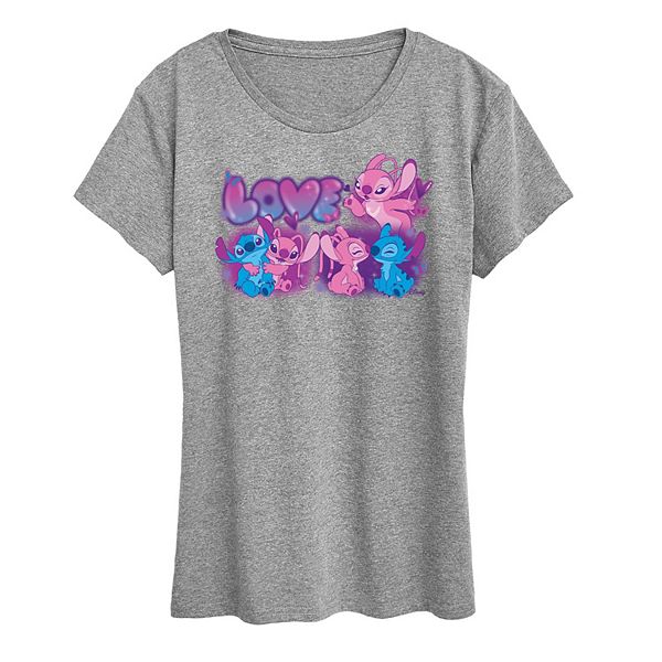 

Футболка Lilo & Stitch женская с принтом Love Grid Disney, Heather Gray