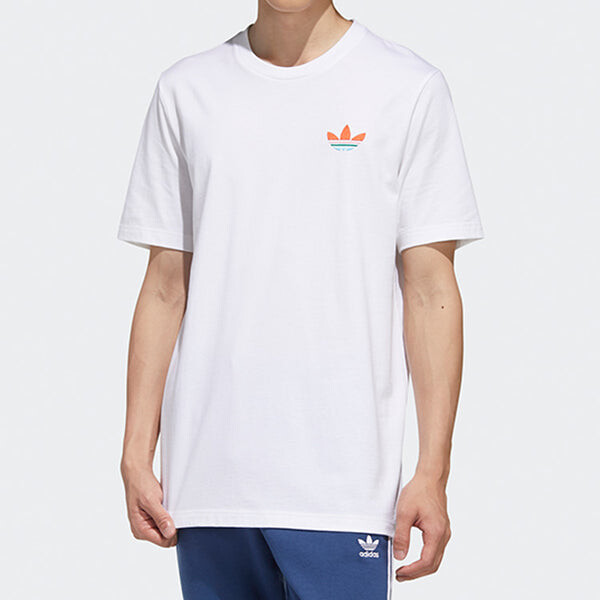 Футболка originals athleisure casual sports short sleeve white Adidas, белый — фото 3