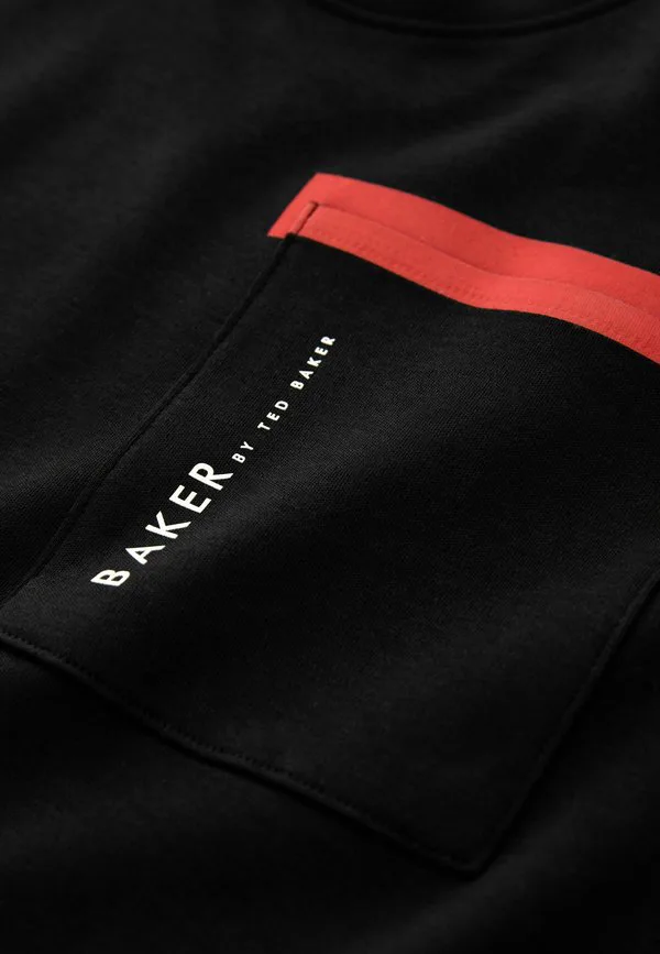 Футболка стандартного кроя с карманом и принтом Baker By Ted Baker, Black — фото 2