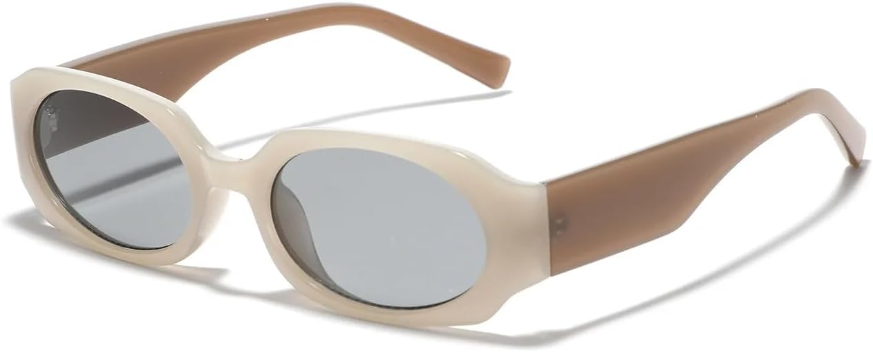 

Маленькие прямоугольные солнцезащитные очки для женщин, цвет шампанское, защита от УФ-излучения UV400, модные солнцезащитные очки для мужчин в стиле панк TVTBBVV, Gray Tea