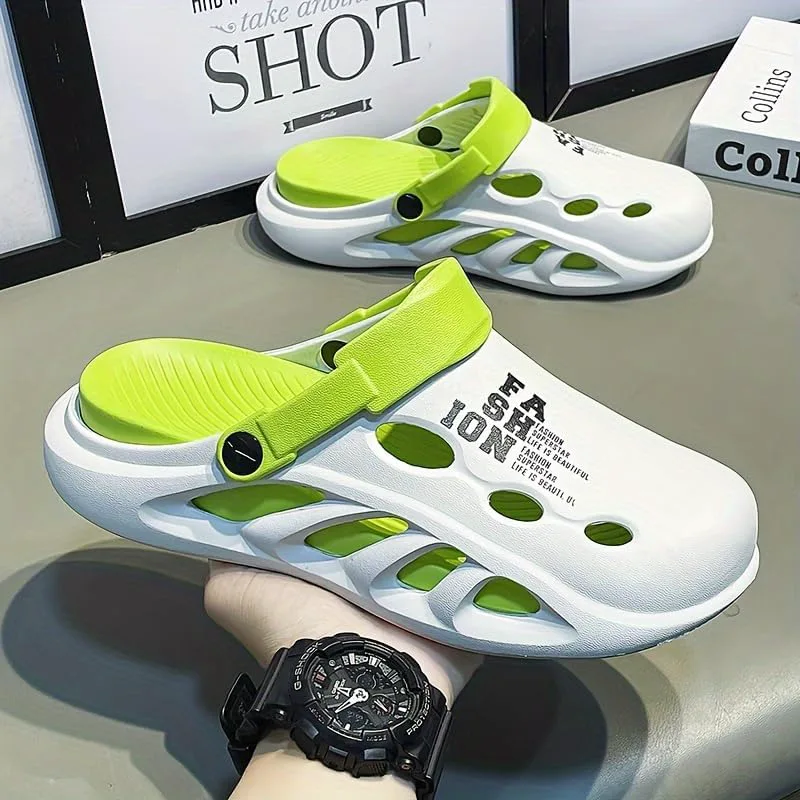 Fashion Sporty Clogs - Breathable, Non-Slip EVA Сандалии, Comfortable for Outdoor Activities All-Season Footwear FmShi, белый — фото 4