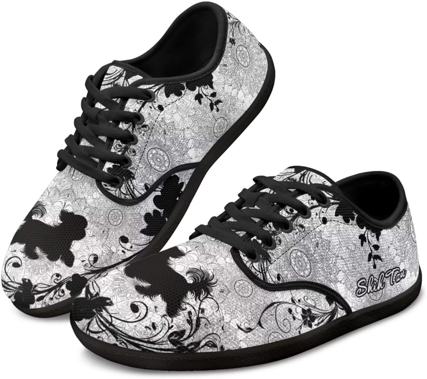 

Женские минималистичные кроссовки для ходьбы с широким носком, легкие, без застежек, теннисные кроссовки для женщин и мужчин Pointodoor, Shih Tzu Boho Mandala