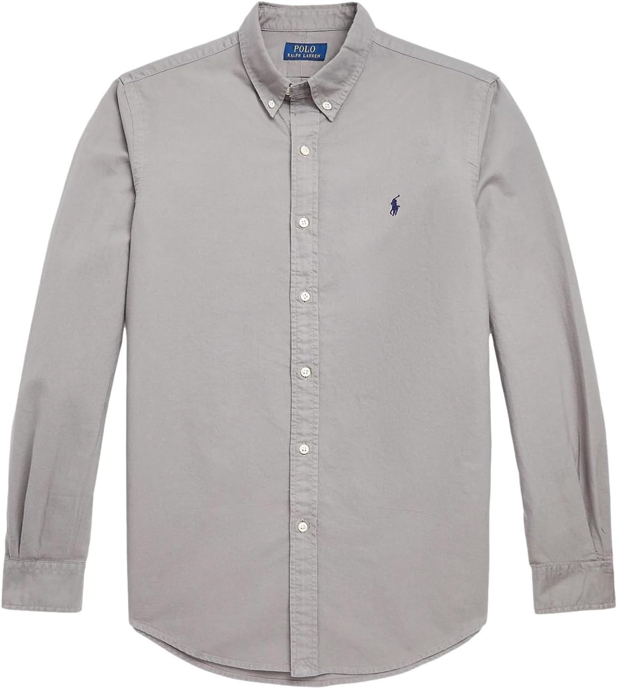 

POLO RALPH LAUREN Мужская длинная рубашка Oxford Button Down Slim Fit, Perfect Grey