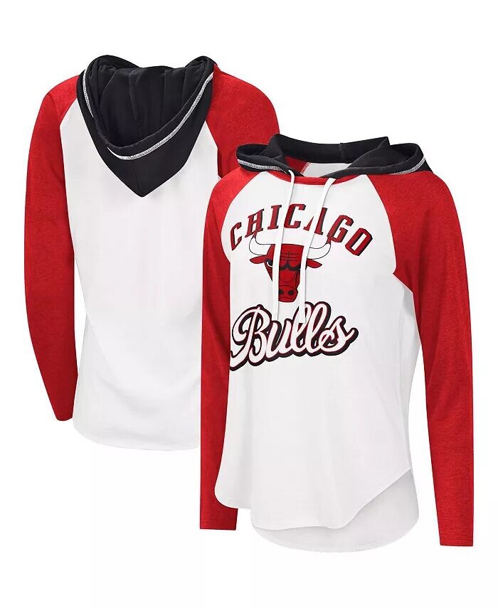 

Женская белая футболка с длинным рукавом и худи реглан Chicago Bulls MVP G-Iii 4Her By Carl Banks