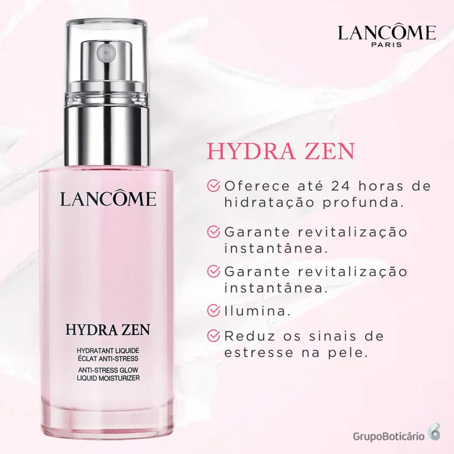 Увлажняющий крем Lancôme Hydra Zen Glow - увлажняет и восстанавливает поврежденную кожу - с гиалуроновой кислотой, аминокислотами и алоэ вера - 43 мл — фото 2