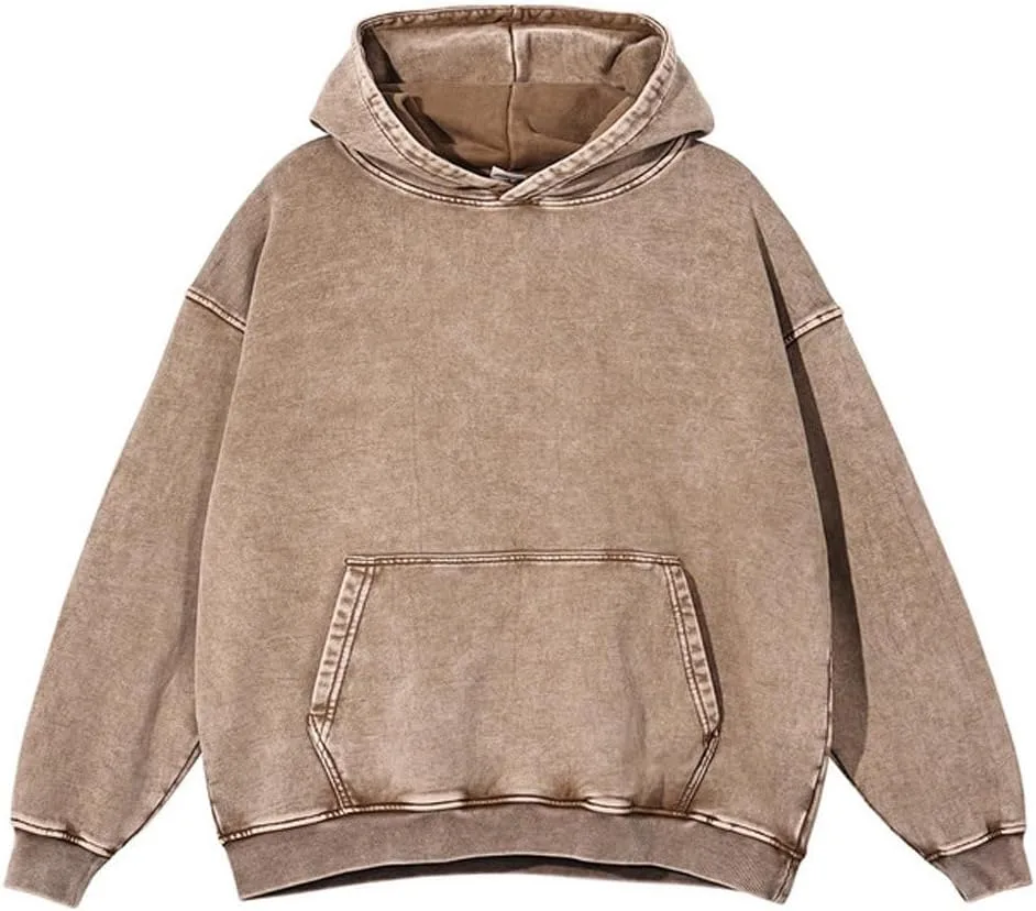 

Толстовка Mi Bo Tong с кислотной стиркой, свободный крой, с карманами