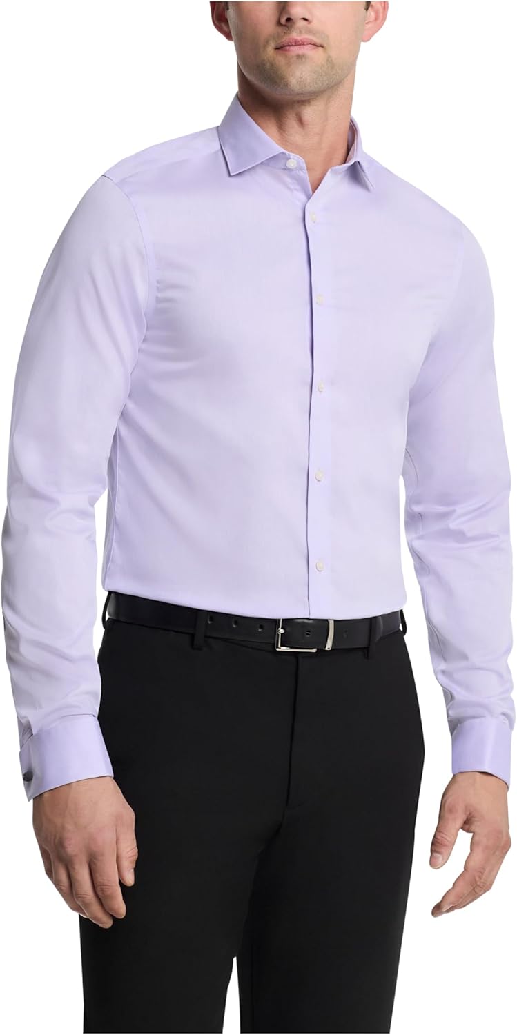 

Мужская рубашка Calvin Klein Slim Fit с нескользящим воротником-«елочкой», Lilac