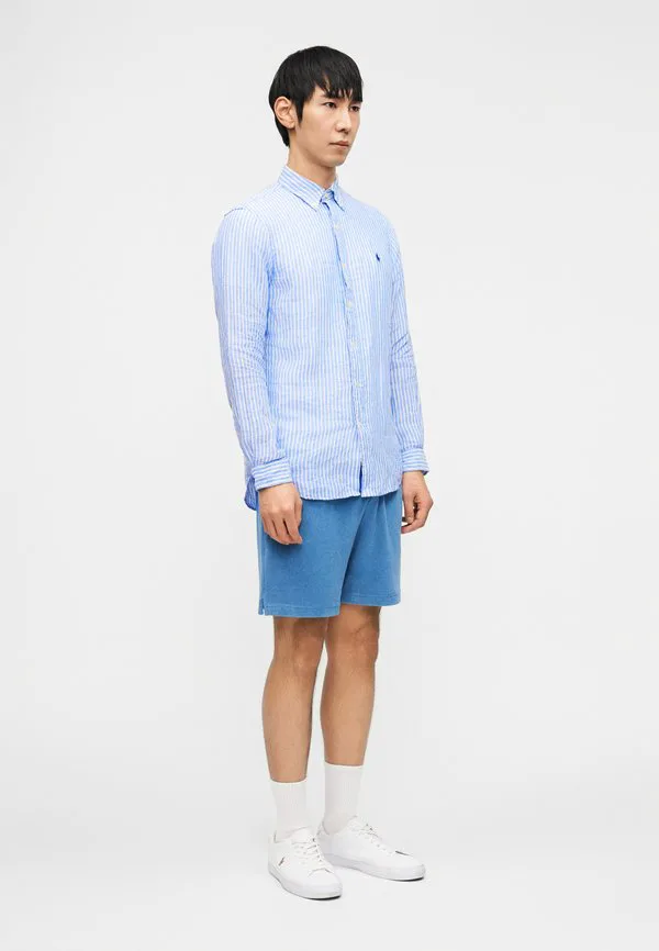 Рубашка из льна в полоску, сшитая на заказ. Polo Ralph Lauren, Blue/White — фото 4