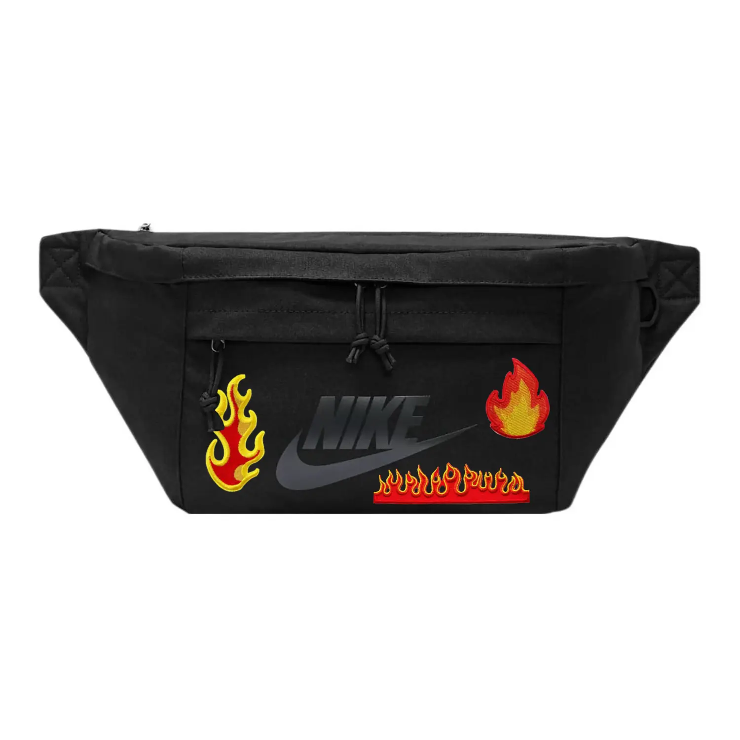 

Nike Тканевая поясная сумка Regular Unisex черная, Flame