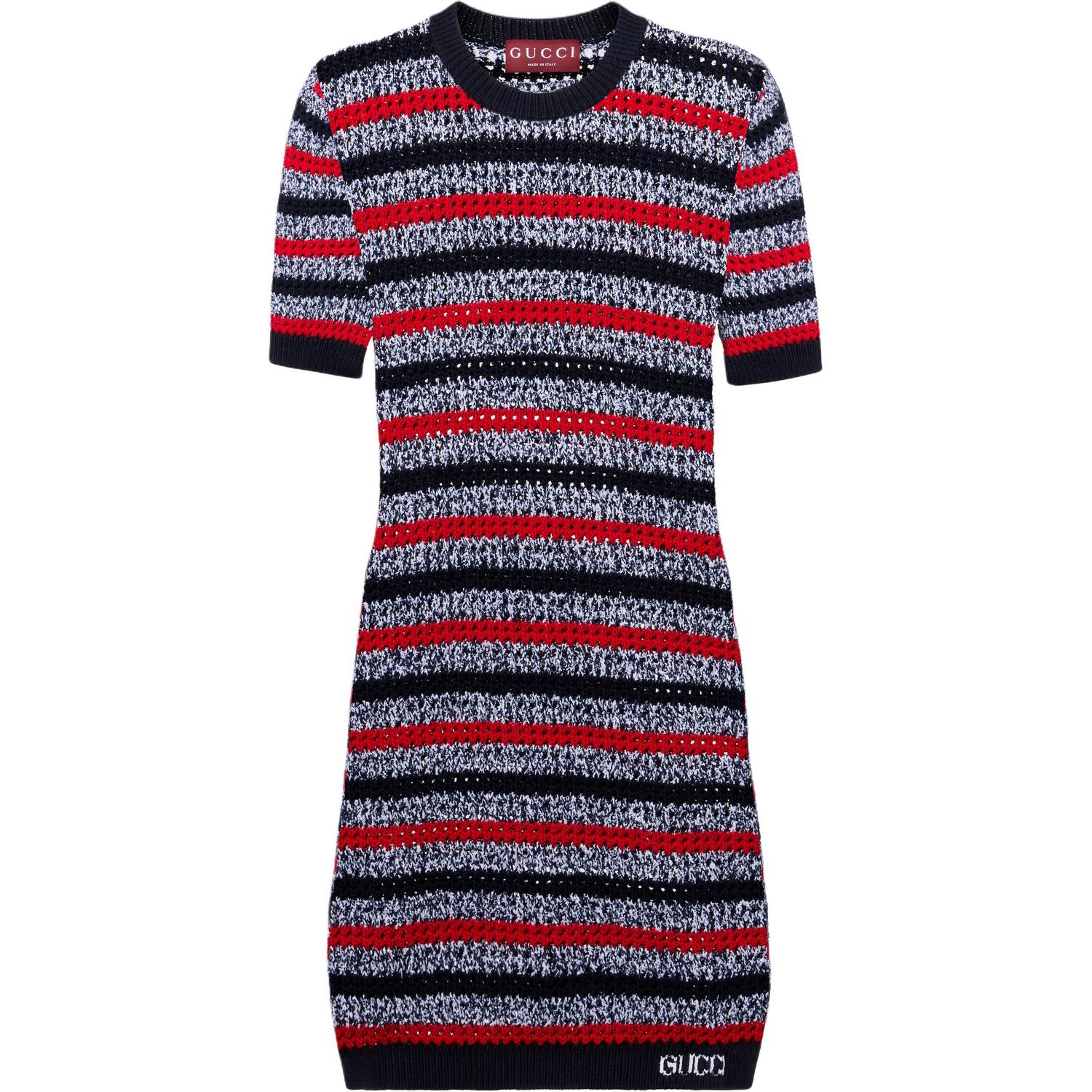 

GUCCI Женское платье с короткими рукавами FW25 черное красное