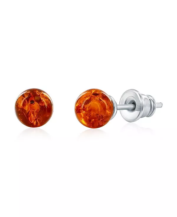

Серебро 925 пробы, янтарные бусины 6 мм Caribbean Treasures, amber