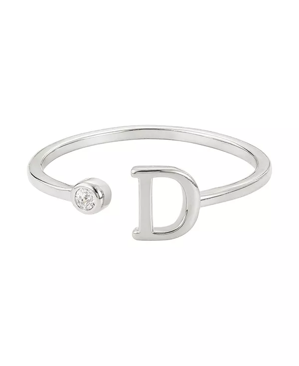 

Серебряное регулируемое кольцо с фианитами Adornia, silver-d