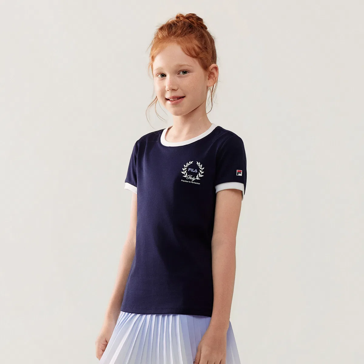 Футболка с круглым вырезом Thin FILA KIDS, RD Royal Blue — фото 3