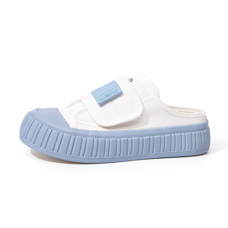 Мюли женские с закрытым носком женские Feiyue, белый/голубой