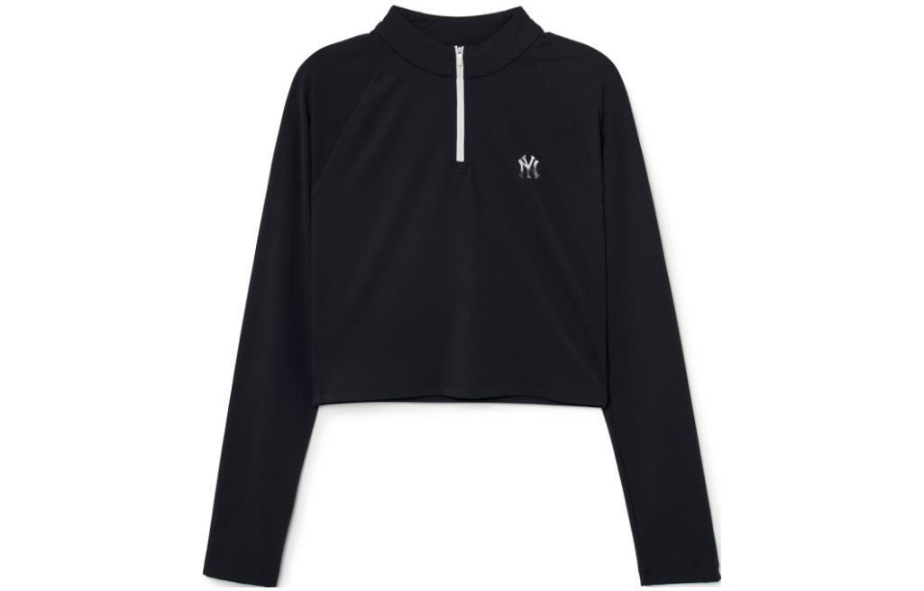 

MLB Женская футболка, черная, с воротником-стойкой, умеренно прямой крой, Черный, MLB Женская футболка, черная, с воротником-стойкой, умеренно прямой крой