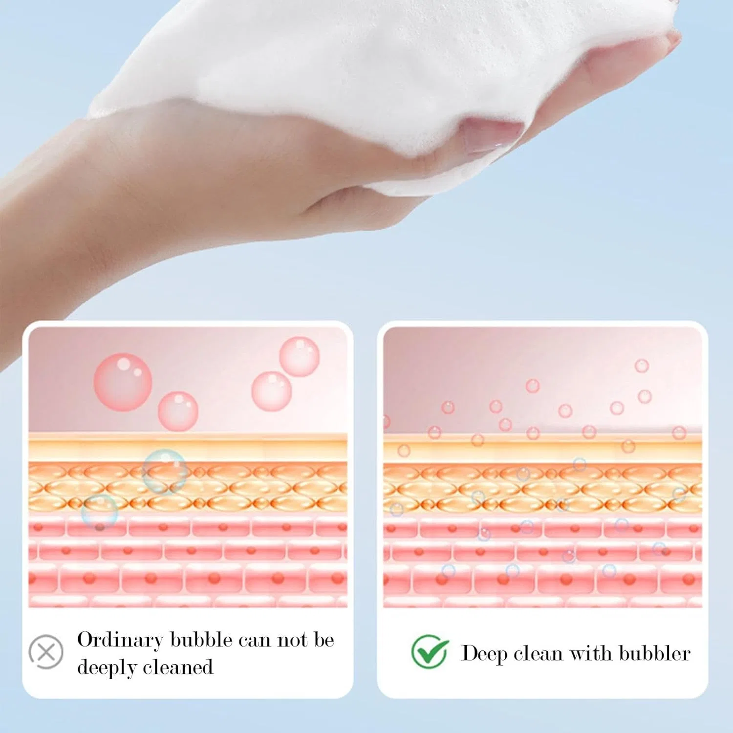 Пенообразователь для умывания с силиконовой массажной головкой Generic, White — фото 4