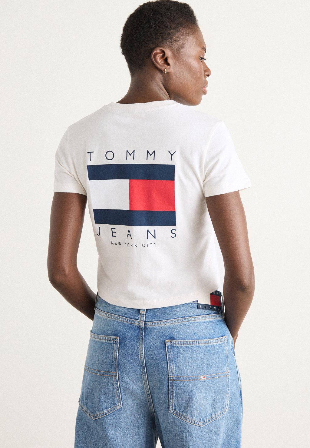 

Футболка с принтом US FLAG TEE Tommy Jeans, белый
