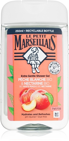 

Нежный гель для душа Le Petit Marseillais White Peach BIO & Nectarine BIO Bio, 250 ml