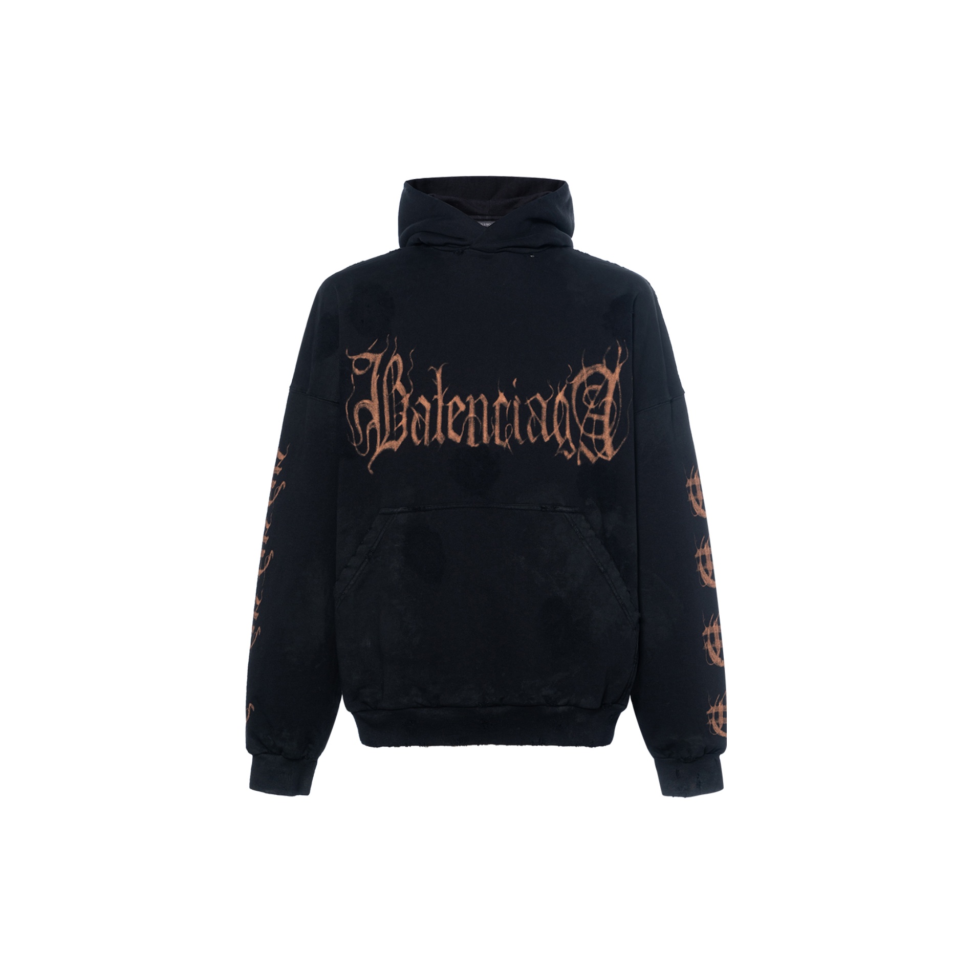 Большой худи Balenciaga, черный