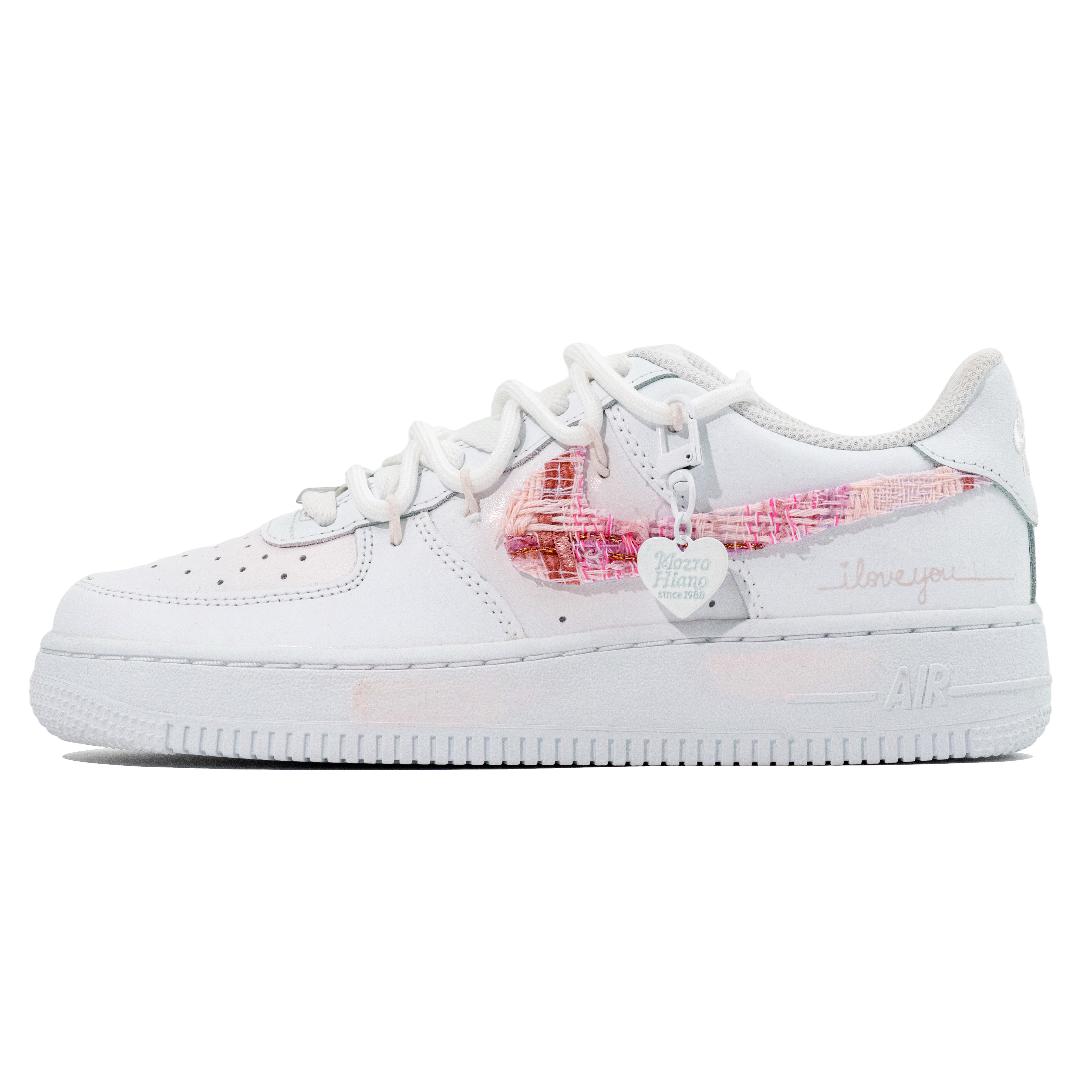 

Низкие детские кроссовки для скейтбординга Air Force 1 Heartbeat Journal для подростков Nike, розовый