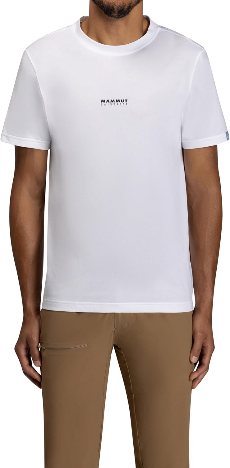 

Мужская футболка Mammut 1017-02012 QD с логотипом, азиатский крой, белый