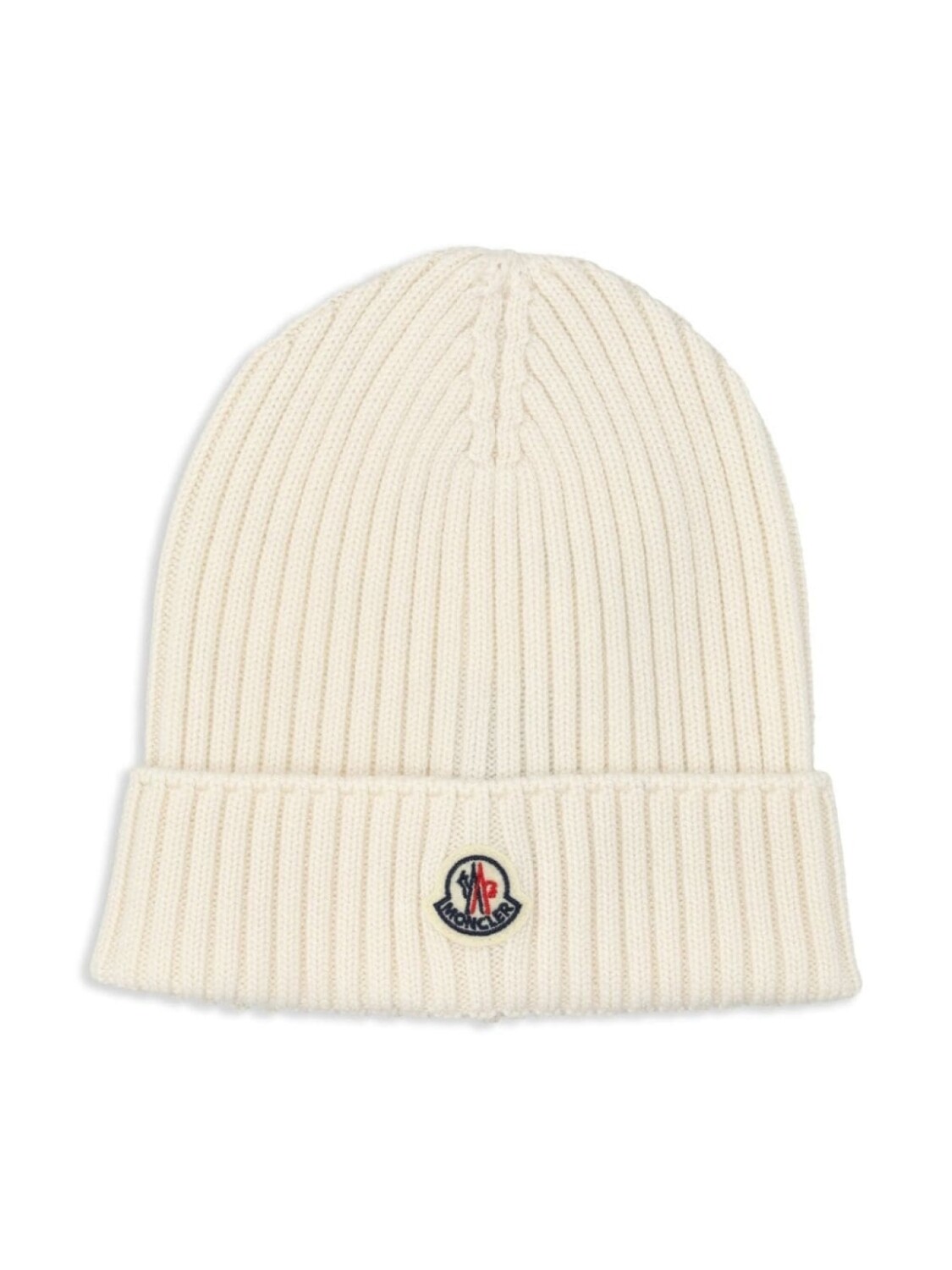 

Moncler Enfant шерстяная шапка с нашивкой-логотипом, белый