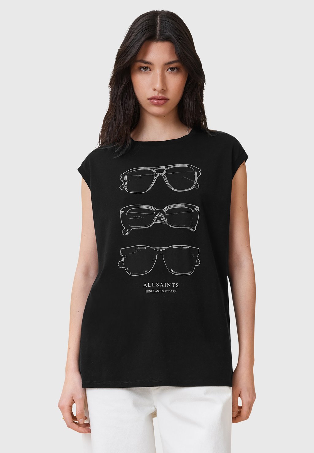 

Футболка с принтом SUNNIES BROOKE TANK AllSaints, черный