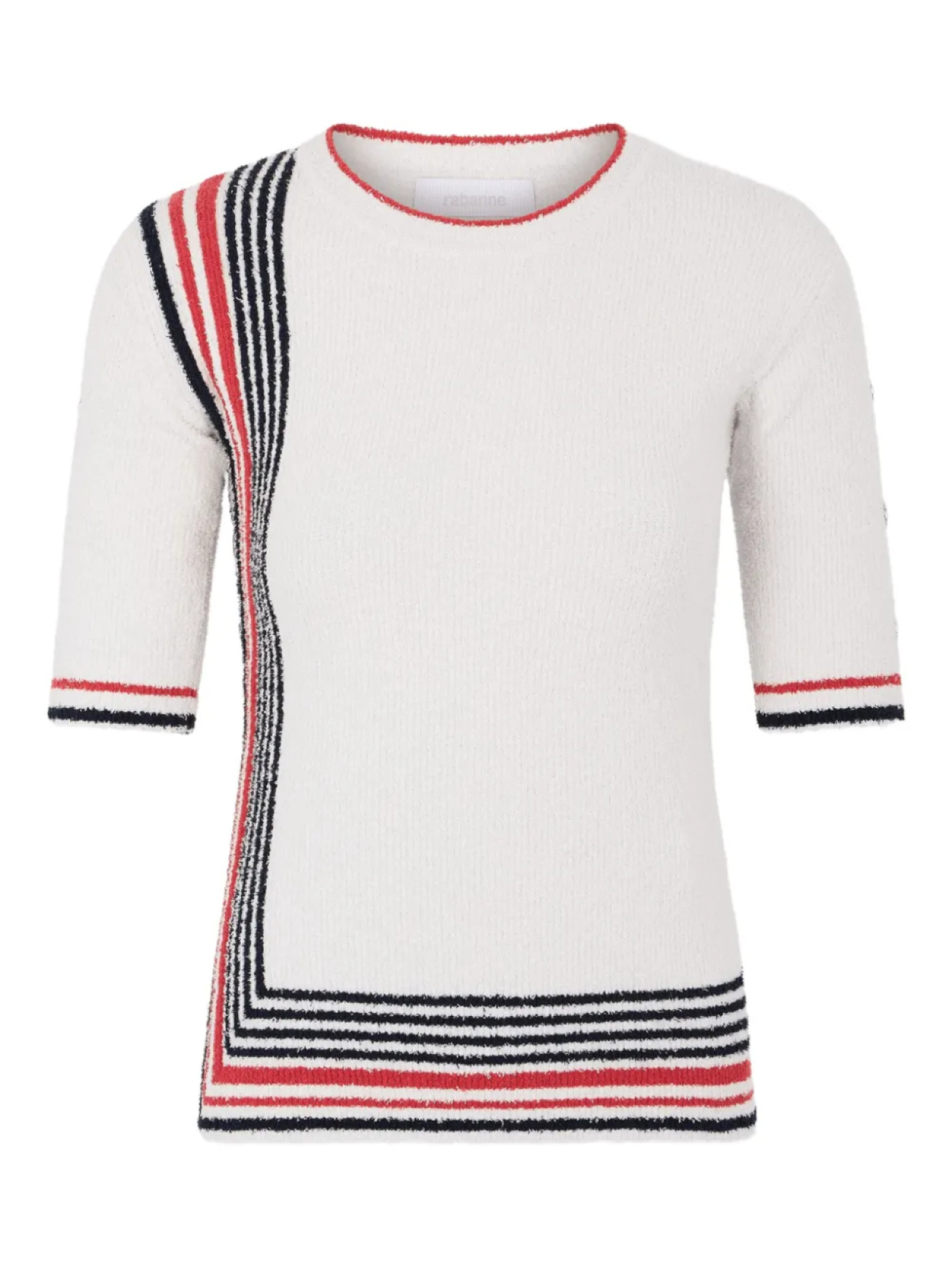 

Футболка Rabanne striped short-sleeve top, нейтральный